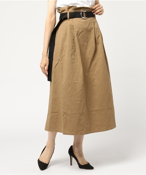 WEGO（ウィゴー）の「WEGO/リングベルトロングスカート（スカート・レディース・ベージュ/カーキ/インディゴブルー・FREE）」の14枚目の写真