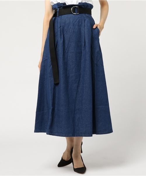 WEGO（ウィゴー）の「WEGO/リングベルトロングスカート（スカート・レディース・ベージュ/カーキ/インディゴブルー・FREE）」の12枚目の写真