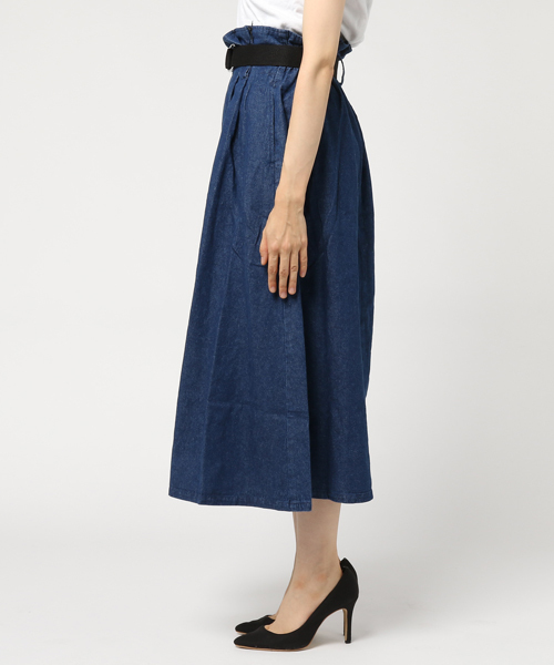 WEGO（ウィゴー）の「WEGO/リングベルトロングスカート（スカート・レディース・ベージュ/カーキ/インディゴブルー・FREE）」の5枚目の写真