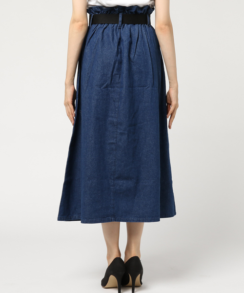 WEGO（ウィゴー）の「WEGO/リングベルトロングスカート（スカート・レディース・ベージュ/カーキ/インディゴブルー・FREE）」の6枚目の写真