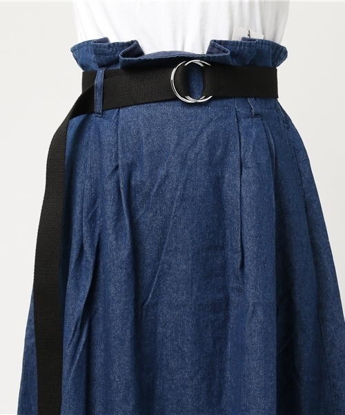 WEGO（ウィゴー）の「WEGO/リングベルトロングスカート（スカート・レディース・ベージュ/カーキ/インディゴブルー・FREE）」の7枚目の写真