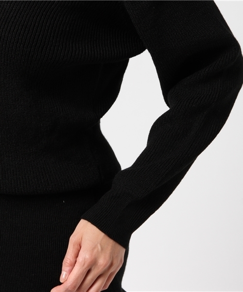 ROGER AND RAW（ロジャーアンドロウ）の「Roger&Raw / 畦ハイネック重ね着風ワンピース（ワンピース・レディース・ブラック/グレー/ベージュ/ネイビー・M）」の8枚目の写真