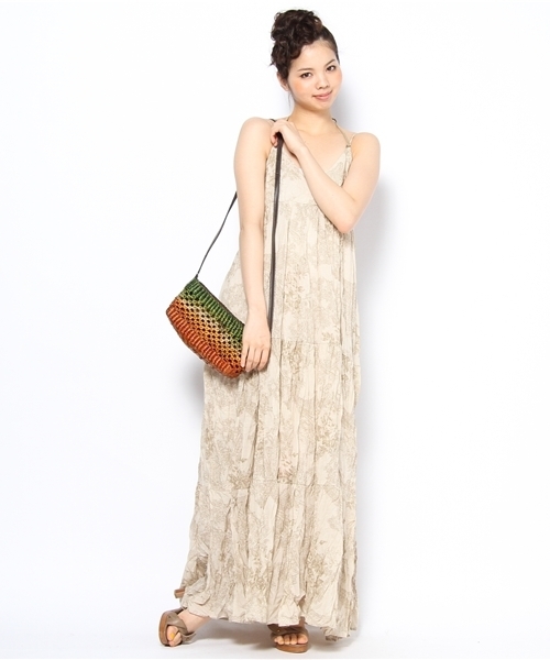 goa(ゴア)の「ZOZOタウン限定 花柄ペイズリーマキシOP(ノベルティカゴbag付)(ワンピース・レディース・アイボリー/ブラウン/ベージュ・FREE)」の3枚目の写真