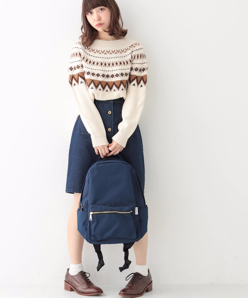 earth music&ecology（アースミュージックアンドエコロジー）の「・ノルディック柄ニットプルオーバー（ニット/セーター・レディース・ライトグレー/ブラック/アイボリー・FREE）」の10枚目の写真