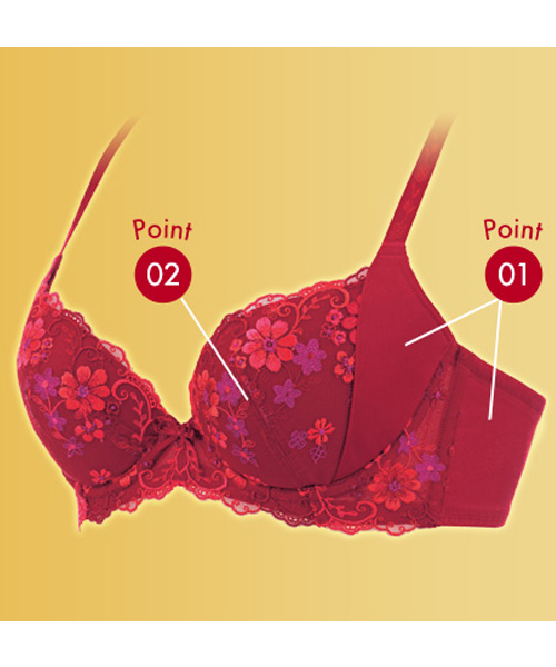 Triumph（トリンプ）の「天使のブラ スリムライン454　ブラジャー1【ABCカップ】TR454 WHU1（ブラジャー・レディース・レッド・A70/A75/B65/B70/B75/B80/C65/C70/C75/C80/C85）」の11枚目の写真