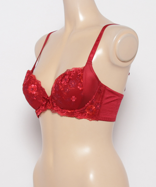 Triumph（トリンプ）の「天使のブラ スリムライン454　ブラジャー1【ABCカップ】TR454 WHU1（ブラジャー・レディース・レッド・A70/A75/B65/B70/B75/B80/C65/C70/C75/C80/C85）」の2枚目の写真