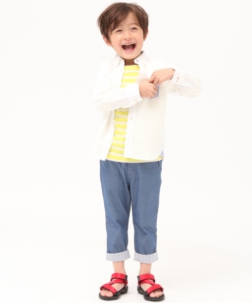 GLOBAL WORK（グローバルワーク）の「【キッズ】ムジガラアソートシャツ長袖/776086（シャツ/ブラウス・キッズ・ネイビー/ブルー/ホワイト/ブラック・LARGE/SMALL/X-LARGE/XX-LARGE/MEDIUM）」の18枚目の写真