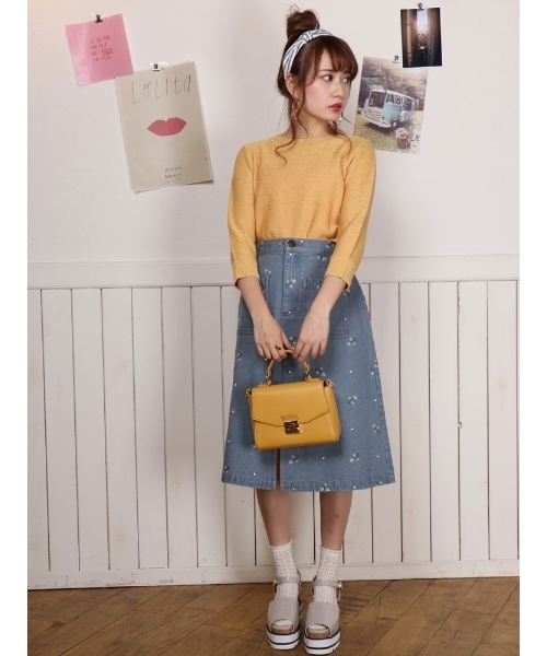 dazzlin（ダズリン）の「ヴィンテージライクデニムスカート（デニムスカート・レディース・インディゴブルー/その他/その他1・MEDIUM/SMALL）」の5枚目の写真