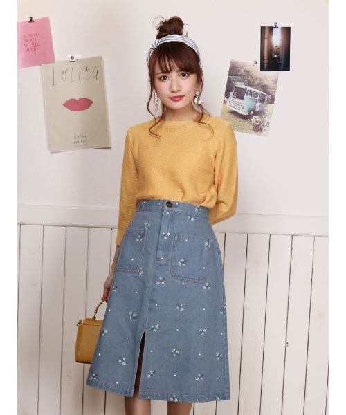 dazzlin（ダズリン）の「ヴィンテージライクデニムスカート（デニムスカート・レディース・インディゴブルー/その他/その他1・MEDIUM/SMALL）」の6枚目の写真