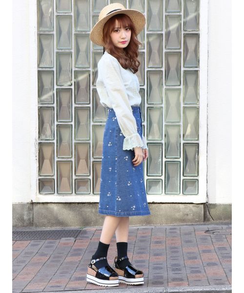 dazzlin（ダズリン）の「ヴィンテージライクデニムスカート（デニムスカート・レディース・インディゴブルー/その他/その他1・MEDIUM/SMALL）」の12枚目の写真