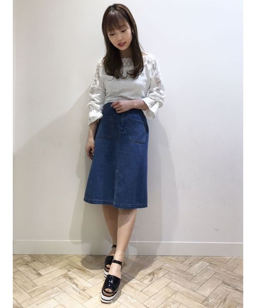 dazzlin（ダズリン）の「ヴィンテージライクデニムスカート（デニムスカート・レディース・インディゴブルー/その他/その他1・MEDIUM/SMALL）」の13枚目の写真