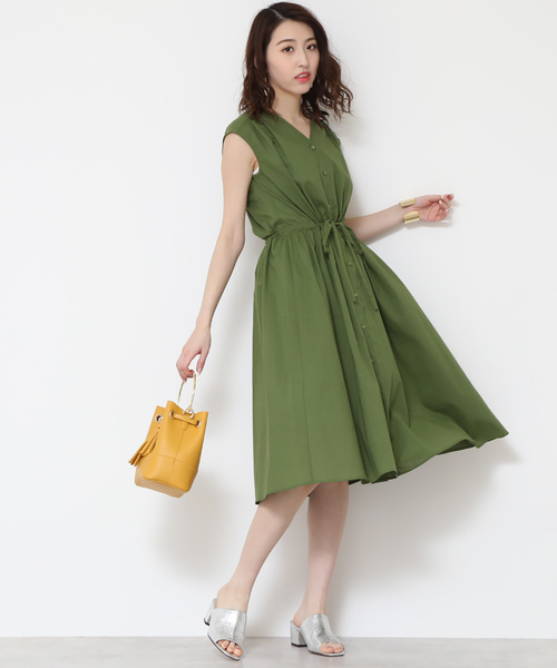 N.（N. Natural Beauty Basic）（エヌエヌナチュラルビューティーベーシック）の「【ar 5月号掲載】◆コットンローンミモレワンピース（ワンピース・レディース・ネイビー/イエロー/オレンジ/グリーン・MEDIUM）」の22枚目の写真