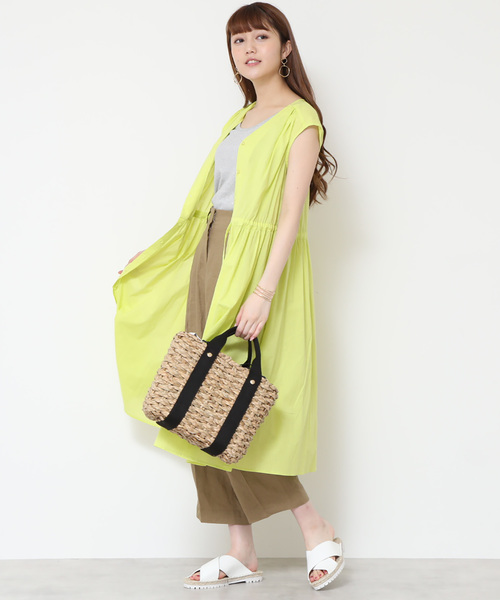 N.（N. Natural Beauty Basic）（エヌエヌナチュラルビューティーベーシック）の「【ar 5月号掲載】◆コットンローンミモレワンピース（ワンピース・レディース・ネイビー/イエロー/オレンジ/グリーン・MEDIUM）」の17枚目の写真