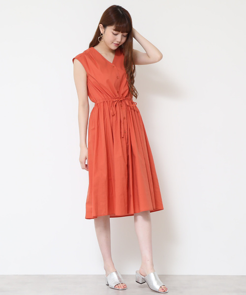 N.（N. Natural Beauty Basic）（エヌエヌナチュラルビューティーベーシック）の「【ar 5月号掲載】◆コットンローンミモレワンピース（ワンピース・レディース・ネイビー/イエロー/オレンジ/グリーン・MEDIUM）」の18枚目の写真