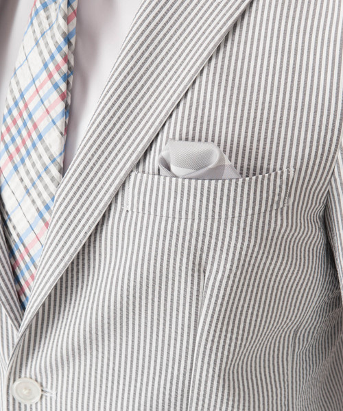 BLACK LABEL CRESTBRIDGE（ブラックレーベル・クレストブリッジ）の「【TECHNICAL TAILORING】シアサッカーストライプジャケット（テーラードジャケット・メンズ・ネイビー/グレー系その他・L/S/LL/M）」の10枚目の写真