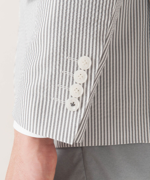 BLACK LABEL CRESTBRIDGE（ブラックレーベル・クレストブリッジ）の「【TECHNICAL TAILORING】シアサッカーストライプジャケット（テーラードジャケット・メンズ・ネイビー/グレー系その他・L/S/LL/M）」の12枚目の写真