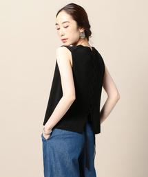BEAUTY&YOUTH UNITED ARROWS | BY∴ コットンレースアップノースリーブニット(ニット/セーター)