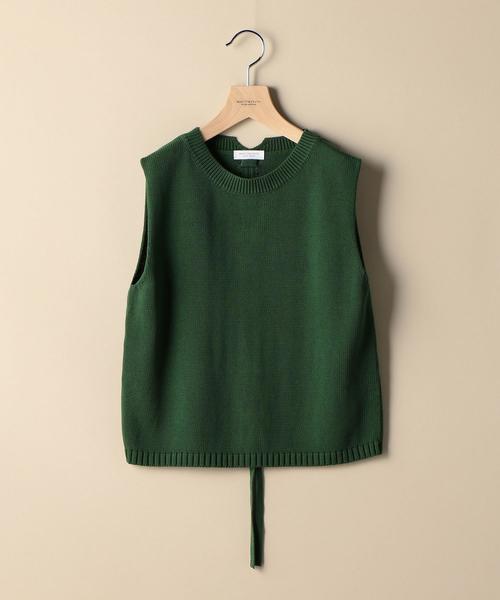 BEAUTY&YOUTH UNITED ARROWS（ビューティーアンドユースユナイテッドアローズ）の「BY∴ コットンレースアップノースリーブニット（ニット/セーター・レディース・ブラック/ナチュラル/ケリー・FREE）」の19枚目の写真