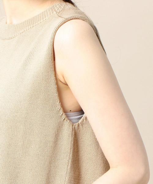 BEAUTY&YOUTH UNITED ARROWS（ビューティーアンドユースユナイテッドアローズ）の「BY∴ コットンレースアップノースリーブニット（ニット/セーター・レディース・ブラック/ナチュラル/ケリー・FREE）」の11枚目の写真