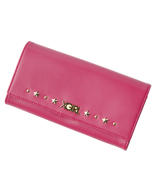 X-girl（エックスガール）の「STAR STUDDED PURSE（財布・レディース・ブラック/ベージュ/ピンク・ONE SIZE）」の3枚目の写真