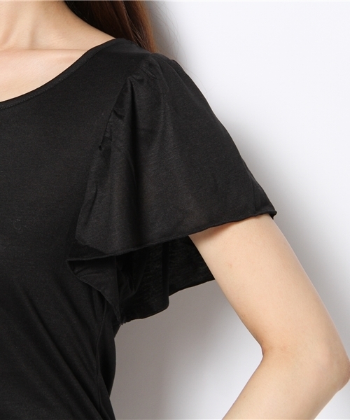 one after another NICE CLAUP（ワンアフターアナザーナイスクラップ）の「【ナイスクラップ】バタフライT（Tシャツ/カットソー・レディース・オフホワイト/ブルー/ピンク/ブラック/ベビーピンク/ミント・FREE）」の10枚目の写真