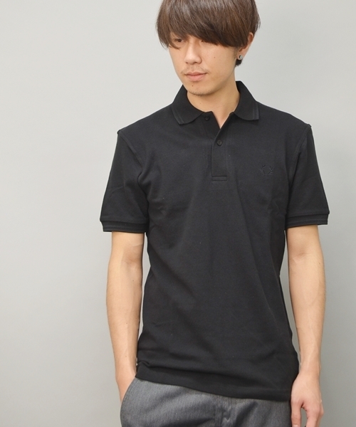 FRED PERRY（フレッドペリー）の「FRED PERRY イギリス製:゛M12N゛ ツインティップ ポロ（ポロシャツ・メンズ・ネイビー/ピンク/ブラック/チャコールグレー・MEDIUM/LARGE/SMALL）」の2枚目の写真