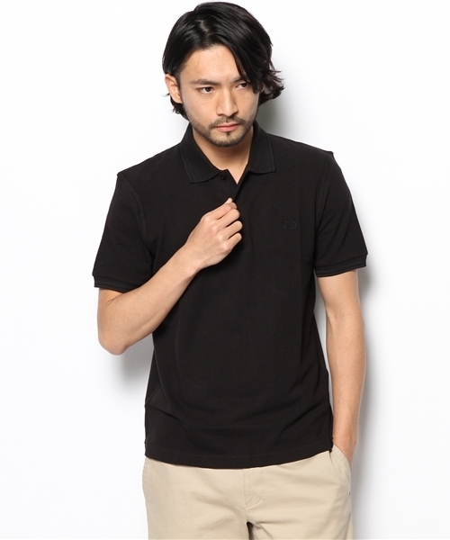 FRED PERRY（フレッドペリー）の「FRED PERRY イギリス製:゛M12N゛ ツインティップ ポロ（ポロシャツ・メンズ・ネイビー/ピンク/ブラック/チャコールグレー・MEDIUM/LARGE/SMALL）」の11枚目の写真