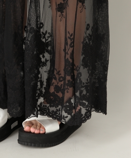 LOWRYS FARM(ローリーズファーム)の「2WAYレーススカート 807898(スカート・レディース・アイボリー/ブラック/カーキ・FREE)」の9枚目の写真