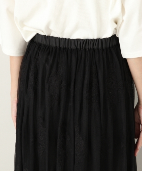 LOWRYS FARM(ローリーズファーム)の「2WAYレーススカート 807898(スカート・レディース・アイボリー/ブラック/カーキ・FREE)」の10枚目の写真