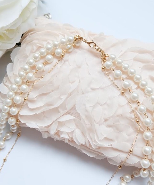 DRESS STAR（ドレス スター）の「チェーン×2連フェイクパールデザインネックレス（ネックレス・レディース・ホワイト/シルバー・フリー）」の14枚目の写真