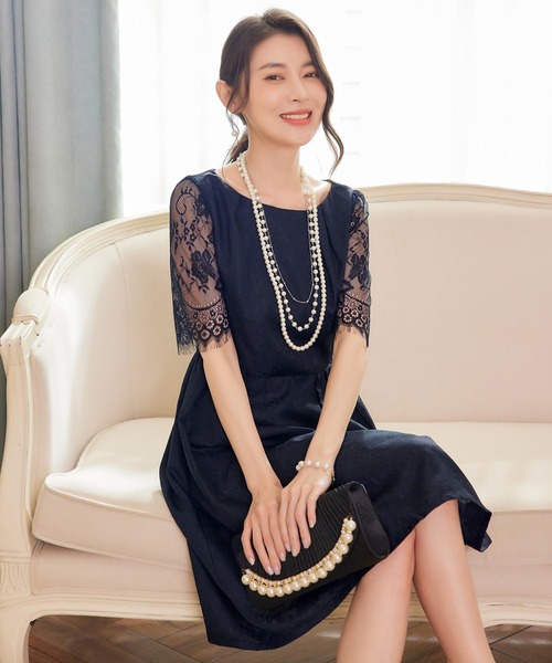 DRESS STAR（ドレス スター）の「チェーン×2連フェイクパールデザインネックレス（ネックレス・レディース・ホワイト/シルバー・フリー）」の5枚目の写真