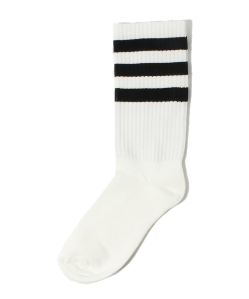 WEGO（ウィゴー）の「WEGO/ラインソックス（ソックス/靴下・レディース・ブラック/レッド・FREE）」の2枚目の写真