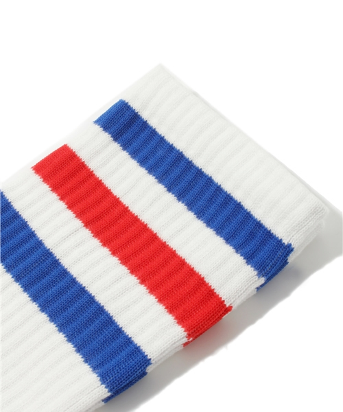 WEGO（ウィゴー）の「WEGO/ラインソックス（ソックス/靴下・レディース・ブラック/レッド・FREE）」の3枚目の写真