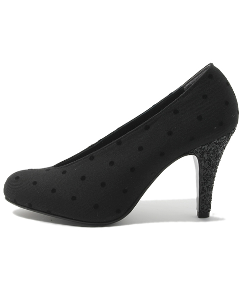 JETEE（ジュテ）の「【JETEE】グリッターヒールドットパンプス（パンプス・レディース・ブラック/ベージュ・24.5cm/23.5cm/24.0cm/23.0cm）」の3枚目の写真