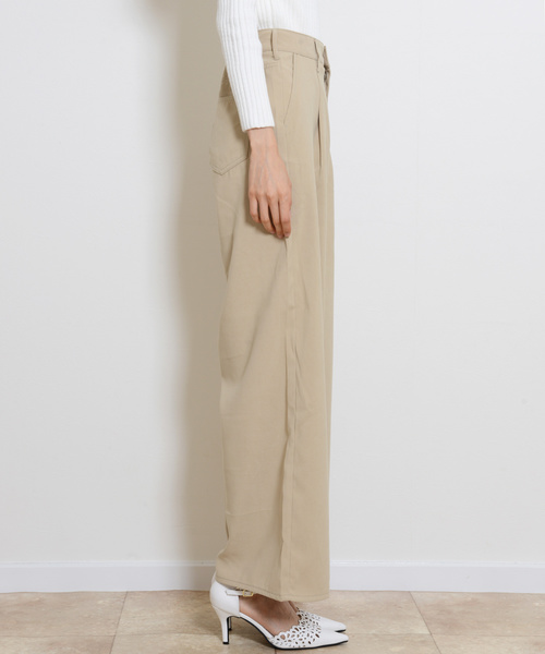 shopnikoniko(ショップニコニコ)の「サンディングスエードワイドパンツ(その他パンツ・レディース・ブラック/ベージュ/カーキ/ボルドー・フリー)」の6枚目の写真