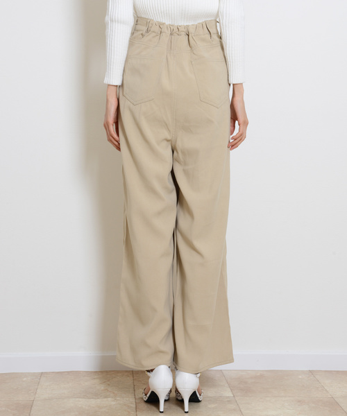 shopnikoniko(ショップニコニコ)の「サンディングスエードワイドパンツ(その他パンツ・レディース・ブラック/ベージュ/カーキ/ボルドー・フリー)」の7枚目の写真