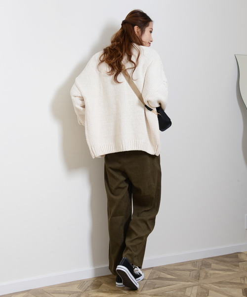 shopnikoniko(ショップニコニコ)の「サンディングスエードワイドパンツ(その他パンツ・レディース・ブラック/ベージュ/カーキ/ボルドー・フリー)」の22枚目の写真