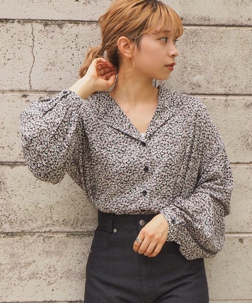 tiptop(ティップトップ)の「【web限定アイテム】ボリューム開襟ブラウス(シャツ/ブラウス・レディース・ブラック/オフホワイト/キナリ/ブルー/スモークピンク/ベージュ/グレー・FREE)」の19枚目の写真