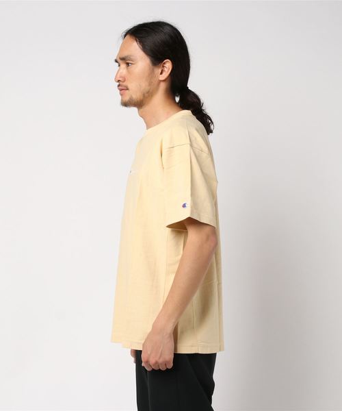 Champion(チャンピオン)の「【Champion/チャンピオン】メンズ リバースウィーブ Tシャツ(Tシャツ/カットソー・メンズ・サーモンピンク/ベージュ/サックスブルー/ライム・X-LARGE/MEDIUM/LARGE)」の6枚目の写真