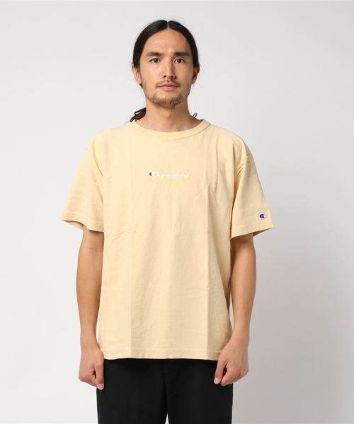 Champion(チャンピオン)の「【Champion/チャンピオン】メンズ リバースウィーブ Tシャツ(Tシャツ/カットソー・メンズ・サーモンピンク/ベージュ/サックスブルー/ライム・X-LARGE/MEDIUM/LARGE)」の9枚目の写真