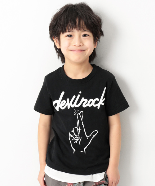 devirock（デビロック）の「namiiiiコラボ プリント半袖Tシャツ（Tシャツ/カットソー・キッズ・ホワイト系その他/ブラック系その他/グレー系その他/ホワイト系その他2/ブラック系その他2/グレー系その他2・80ｃｍ/90cm/110cm/100cm/120cm/130cm/140cm/150cm/160cm）」の4枚目の写真