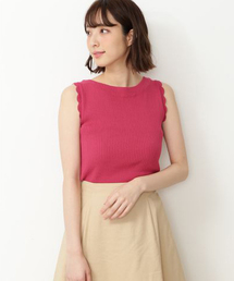 NATURAL BEAUTY BASIC | [洗える]バックボタンスカラップスリーブニット(ニット/セーター)