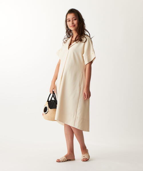 EMMEL REFINES（エメルリファインズ）の「〔ハンドウォッシャブル〕FC HW バックタックワンピース（ホワイト）（ワンピース・レディース・オフホワイト・M/S）」の5枚目の写真