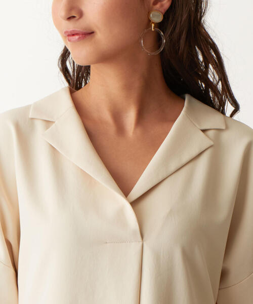 EMMEL REFINES（エメルリファインズ）の「〔ハンドウォッシャブル〕FC HW バックタックワンピース（ホワイト）（ワンピース・レディース・オフホワイト・M/S）」の9枚目の写真