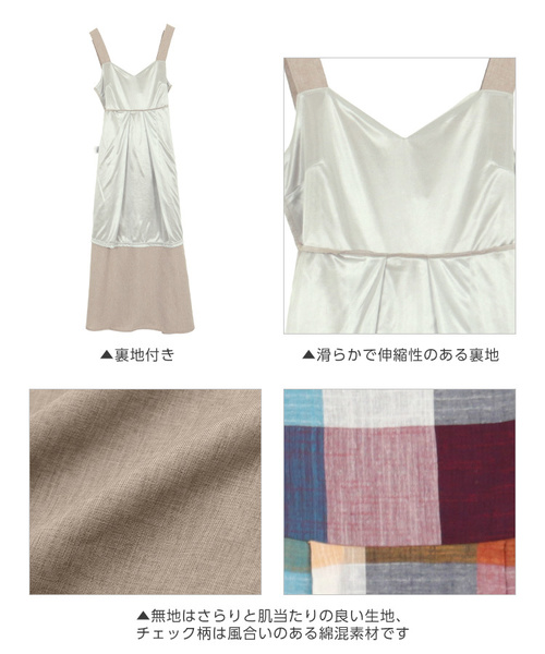 KOBE LETTUCE（コウベレタス）の「バックオープンノースリーブマキシ丈ワンピース（ワンピース・レディース・ベージュ/イエロー系その他/レッド系その他・FREE）」の9枚目の写真