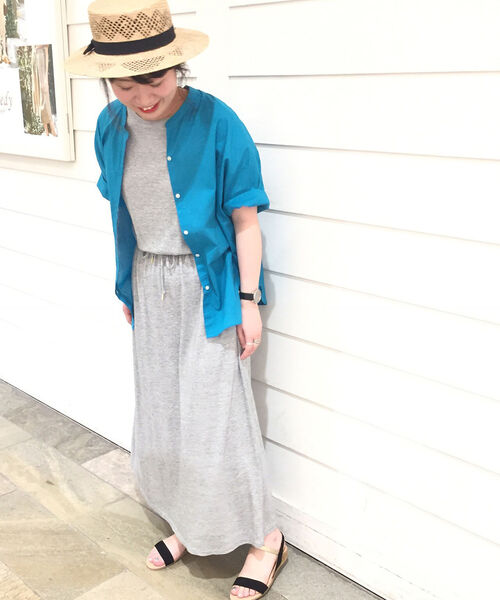 fredy repit（フレディレピ）の「カットソーマキシワンピース（ワンピース・レディース・ネイビー/グレー/レッド・38/36）」の7枚目の写真