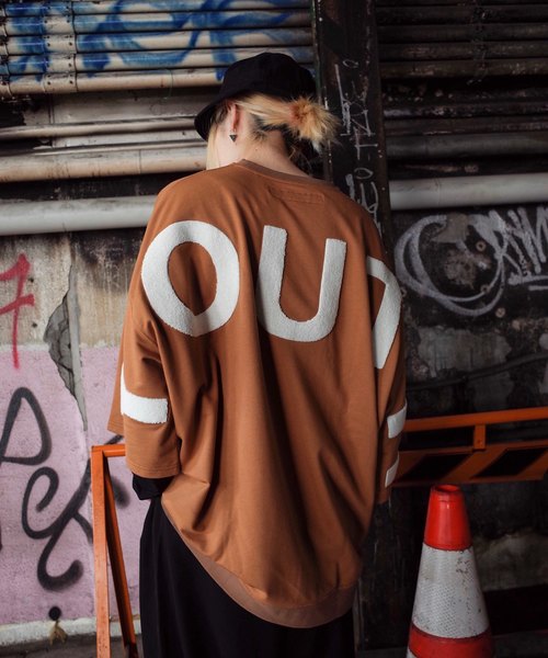 rovtski（ロフトスキー）の「【ビッグシルエット】INLAY JERZY 230G EMB SWEAT SS F/インレイジャージー 刺繍スウェット半袖（Tシャツ/カットソー・レディース・ホワイト/ブラック/ベージュ/ピンク・FREE）」の18枚目の写真