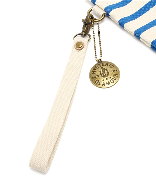 HYSTERIC GLAMOUR（ヒステリックグラマー）の「EAST SIDE COLLEGE pt ボーダークラッチバッグ（クラッチバッグ・メンズ・レッド系その他/グリーン系その他/ネイビー・FREE）」の8枚目の写真