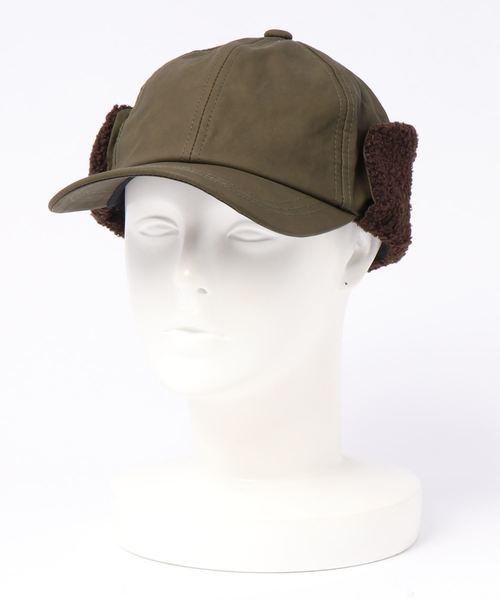 polcadot（ポルカドット）の「[Ruben]PU EAR FLAP CAP/フェイクレザー イヤーボア キャップ（キャップ・レディース・ブラック/カーキ/キャメル・FREE）」の8枚目の写真