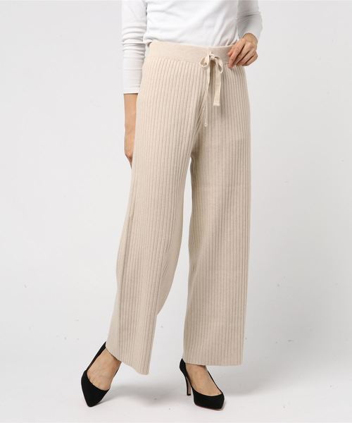 rps（アールピーエス）の「リブニットワイドパンツ（その他パンツ・レディース・ブラック/ベージュ系その他/キャメル/ベージュ系その他3・M）」の8枚目の写真